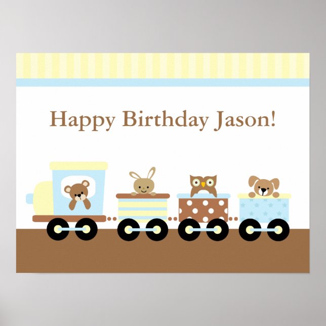 Décoration murale enfantine train jouet (Devant)