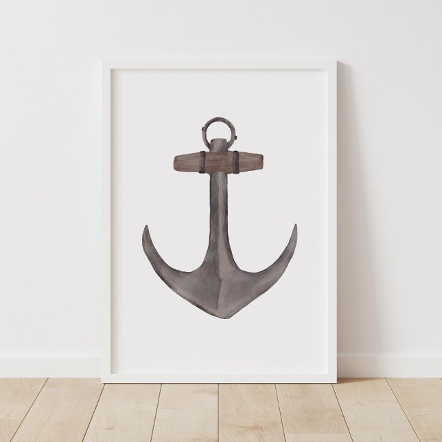 Décoration nautique d'ancre à l'aquarelle (Créateur téléchargé)