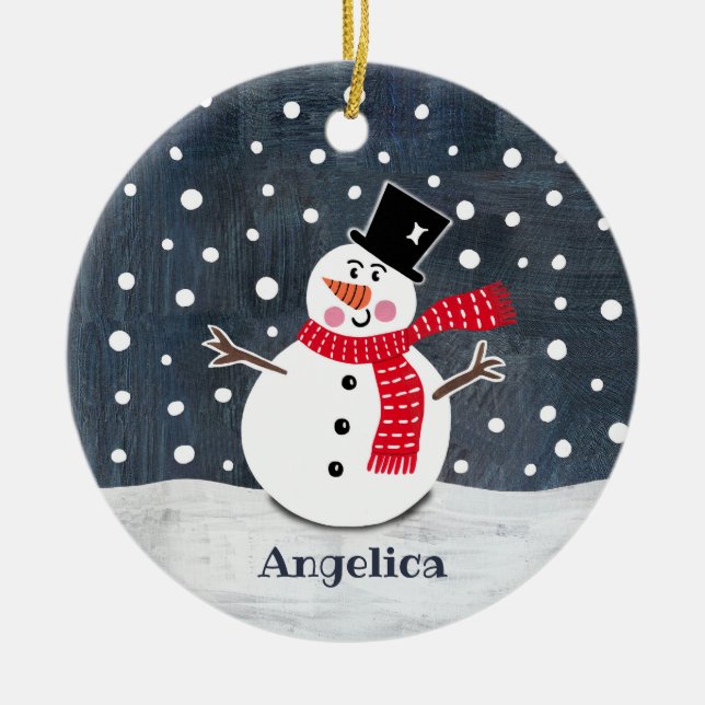 Décoration personnalisée de l'arbre de Noël de Sno (Devant)