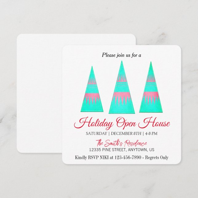 décoration pour le sapin de Noël Carte de vacances (Devant / Derrière)