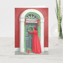 "Décoration pour un Noël regency." Carte de vœux
