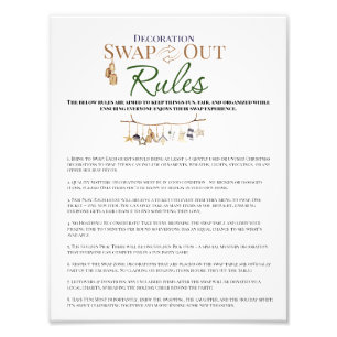 Decoration Swap Out Christmas Party Rules Photo Print