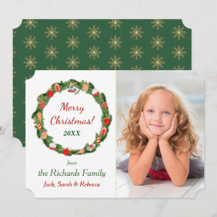 Decoration Wreath Photo Template Christmas
