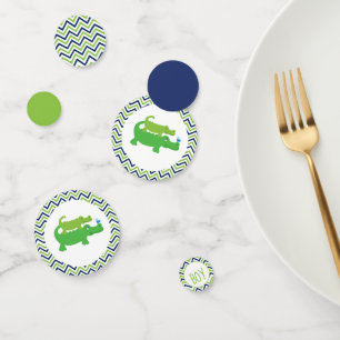 Décorations Confetti Baby shower Alligator Preppy