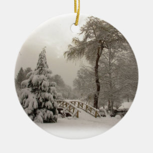Décorations d'arbres de neige d'ornement de pont