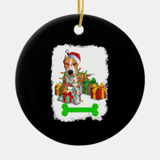 Décorations de Noël PitBull Pajama Santa Hat (Devant)