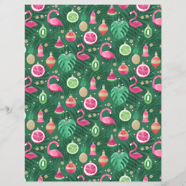 Décorations de Noël Tropical Papier à scandale (Devant)