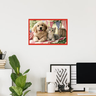 Décorations du quatre juillet et animaux mignons,