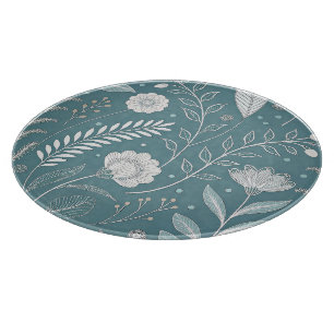 Decorative 12 Inch Glass Cutting Board for Kitchen