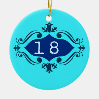 Decorative 18 ceramic ornament