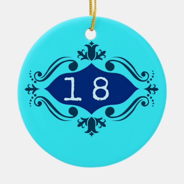 Decorative 18 ceramic ornament (Front)