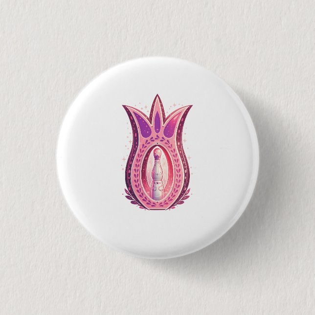 Decorative 1 Inch Round Button (Front)