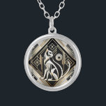 Decorative Abstract Black Cat Necklace<br><div class="desc">Beautiful Decorative Abstract Black Cat Necklace</div>
