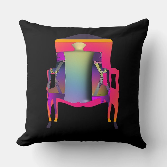 Decorative  Abstract Chair Design  Throw Pillow (Front)