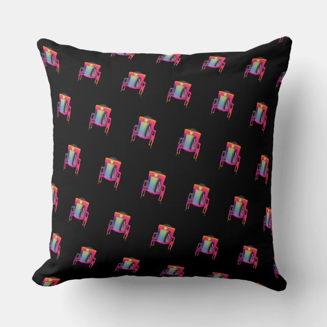 Decorative  Abstract Chair Diagonal Design  Throw Pillow (Front)