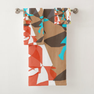 Decorative Abstract Floral Design Towel Set