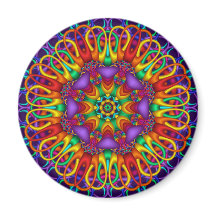 Decorative abstract mandala magnet