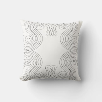 Decorative abstract ornament with spiral motifs throw pillow