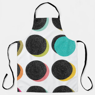 Decorative abstract polka dots in the style of the apron