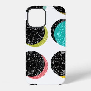 Decorative abstract polka dots in the style of the iPhone 12 case