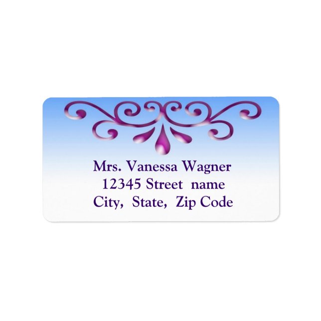 Decorative address label (Front)