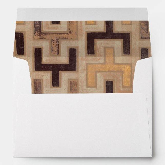 Decorative African Mudcloth Pattern Envelope (Back (Bottom))
