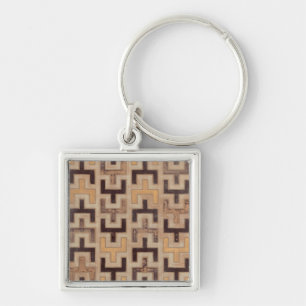 Decorative African Mudcloth Pattern Keychain