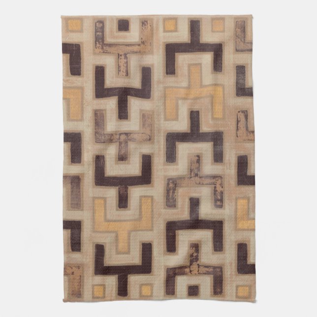 Decorative African Mudcloth Pattern Kitchen Towel (Vertical)