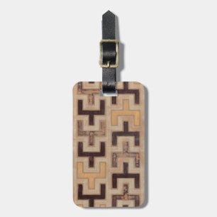 Decorative African Mudcloth Pattern Luggage Tag