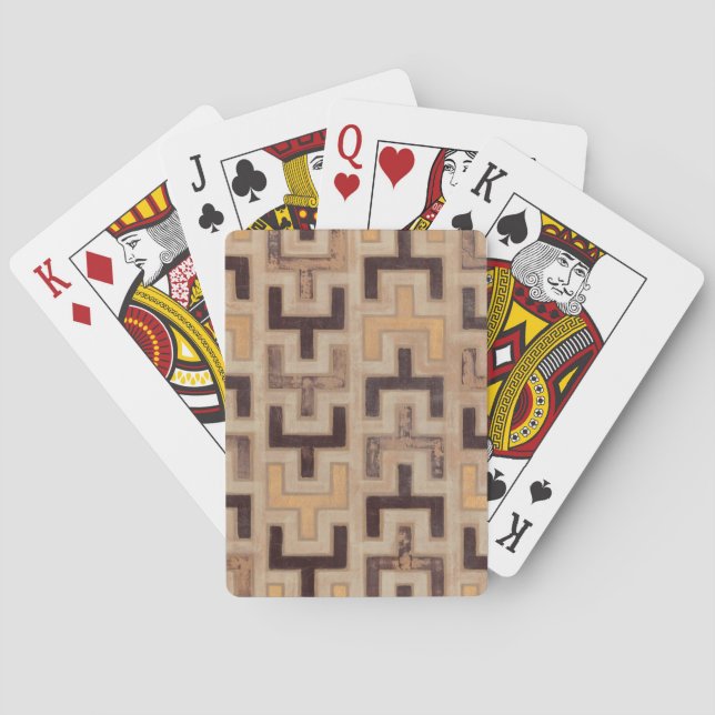 Decorative African Mudcloth Pattern Playing Cards (Back)