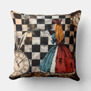 Decorative Alice in Wonderland Throw Pillow