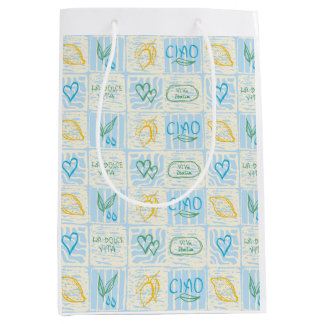 Decorative Amalfi style seamless pattern Medium Gift Bag