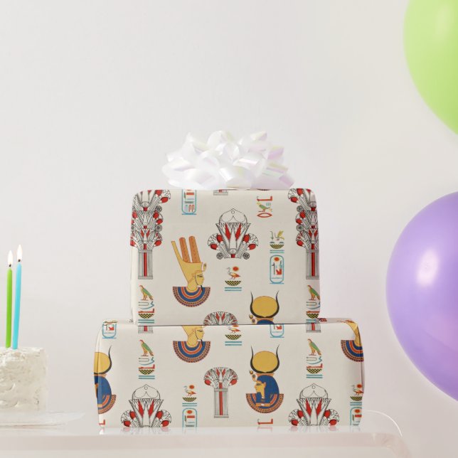 Decorative ancient Egyptian seamless pattern Wrapping Paper (Party Gifts)