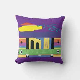 Decorative and Bold Maximalist Design for Artists  Throw Pillow