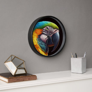 Decorative and Colourful Parrot Wall Clock