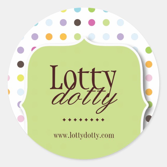 Decorative and Whimsical Polk a Dot Stickers (Front)