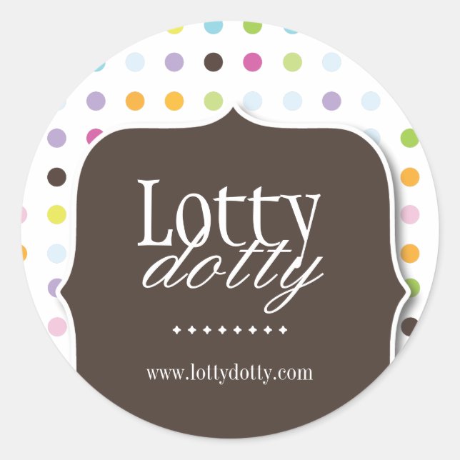Decorative and Whimsical Polk a Dot Stickers (Front)