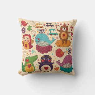Decorative Animals Throw Pillow