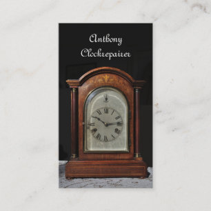 Decorative antique chiming clock business card