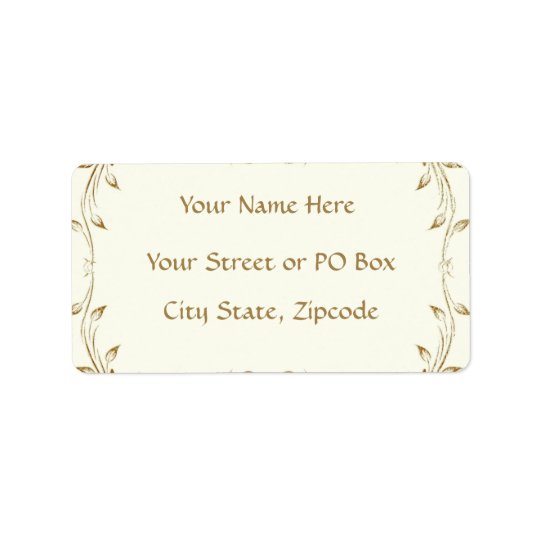 Decorative Antique Gold Border Wedding