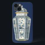 Decorative Asian Urn in Blue & White iPhone 13 Case<br><div class="desc">A beautiful print of a decorative Asian urn,  painted in hues of blue and white. Intricate floral designs cover the urn,  giving it a peaceful feeling. Purchase your copy today!</div>