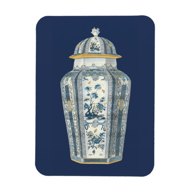 Decorative Asian Urn in Blue & White Magnet (Vertical)