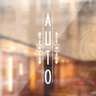 Decorative Automatic Door Sign, Window Cling