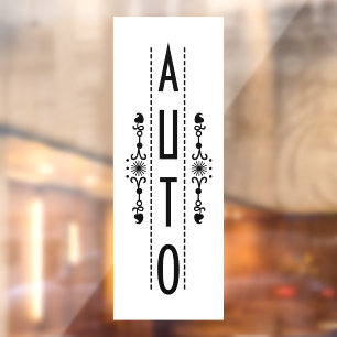 Decorative Automatic Door Sign, Window Cling