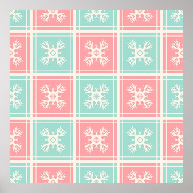 Decorative background with seamless elementsabstra poster (Front)