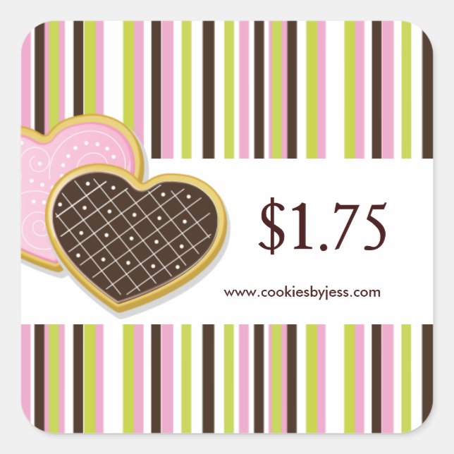 Decorative Bakery Price Tag Stickers (Front)