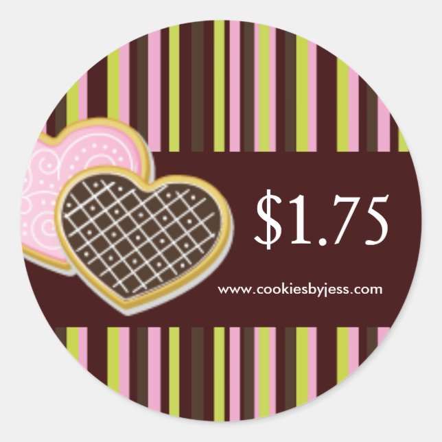 Decorative Bakery Price Tag Stickers (Front)