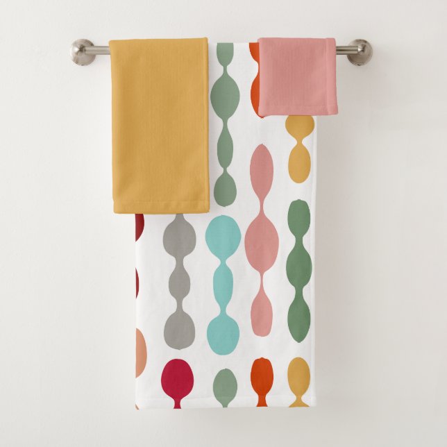 Decorative Barbells Bath Towel Set (Insitu)