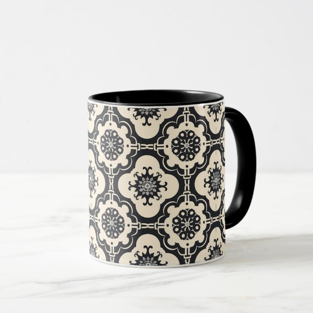 Decorative Baroque Arabesque pattern Mug (Front Right)