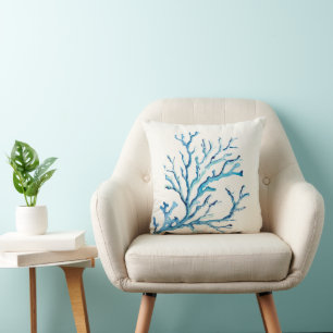 Decorative Beach Theme Coral Throw Pillows